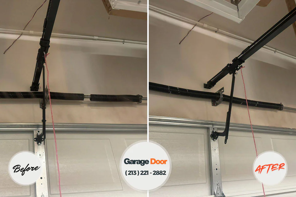 Before and after: garage door repair Monte Sereno, CA
